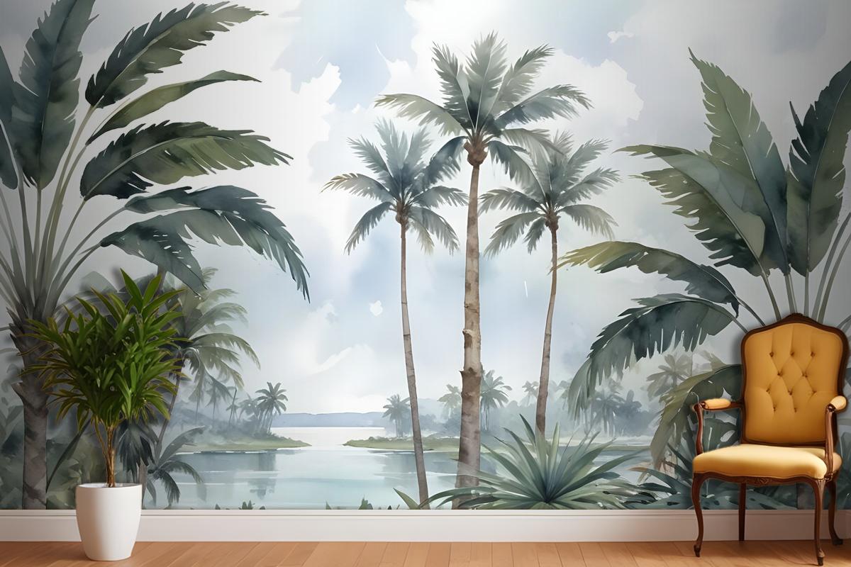 Exotic Forest On Seaside Wallpaper Mural