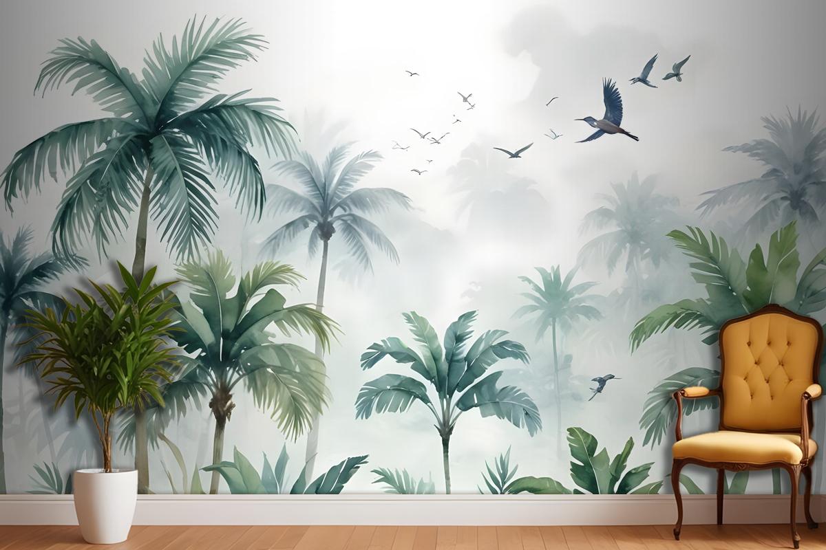 Green Tropical Forest Wallpaper Mural