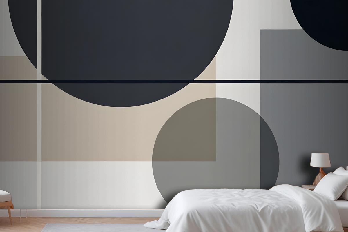 Mid Century Modern Abstract Geometric Wallpaper Mural