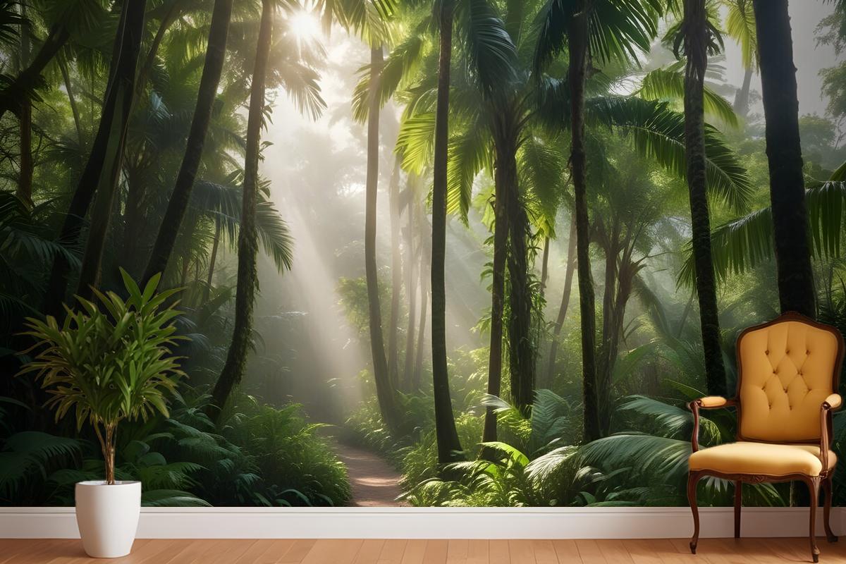 Tropical Forest Jungle Scenery Wallpaper Mural