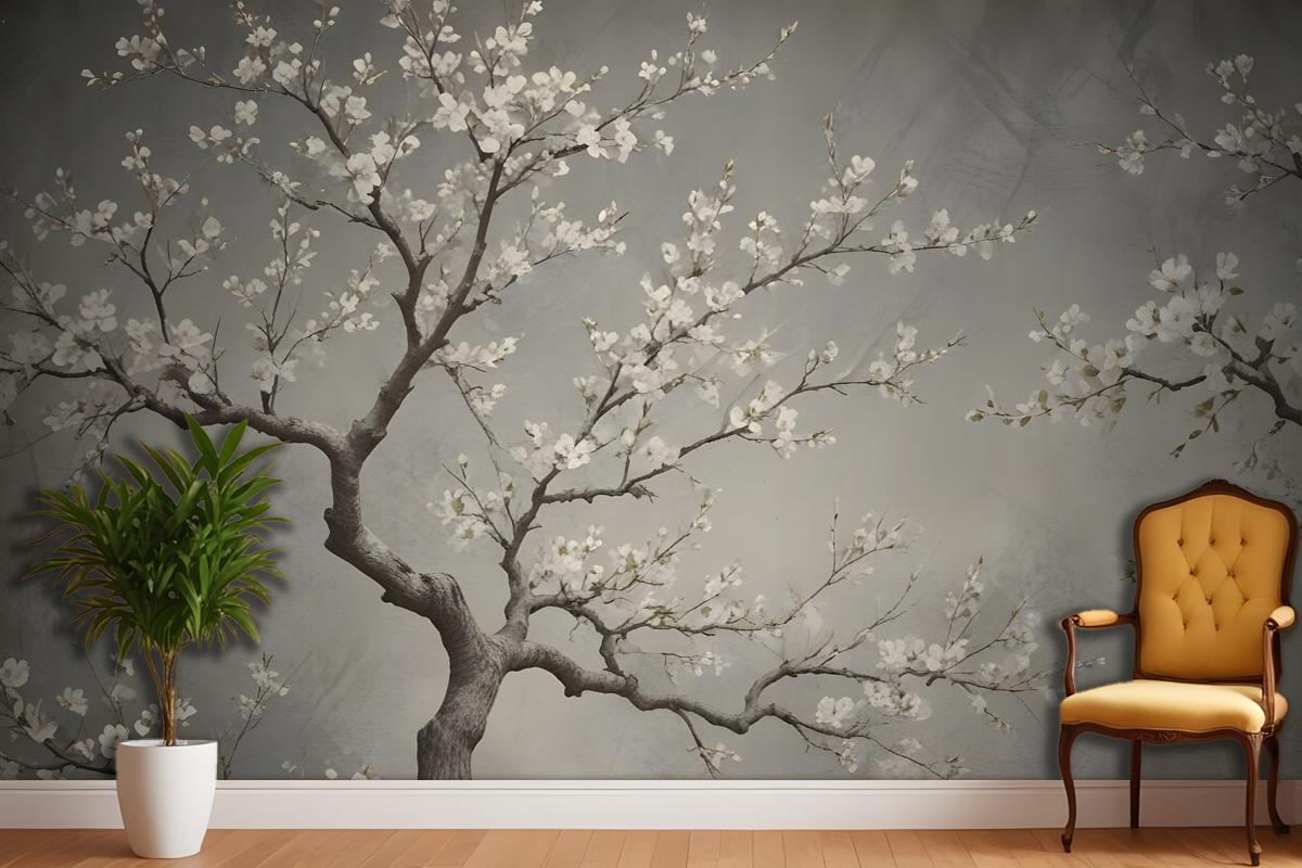 Vintage Dark Blossom Wallpaper Mural