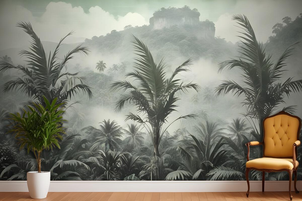 Vintage Tropical Forest Wallpaper Mural