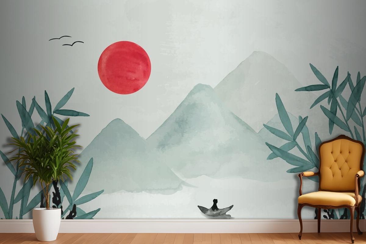Watercolor Chinese Style Wallpaper Mural