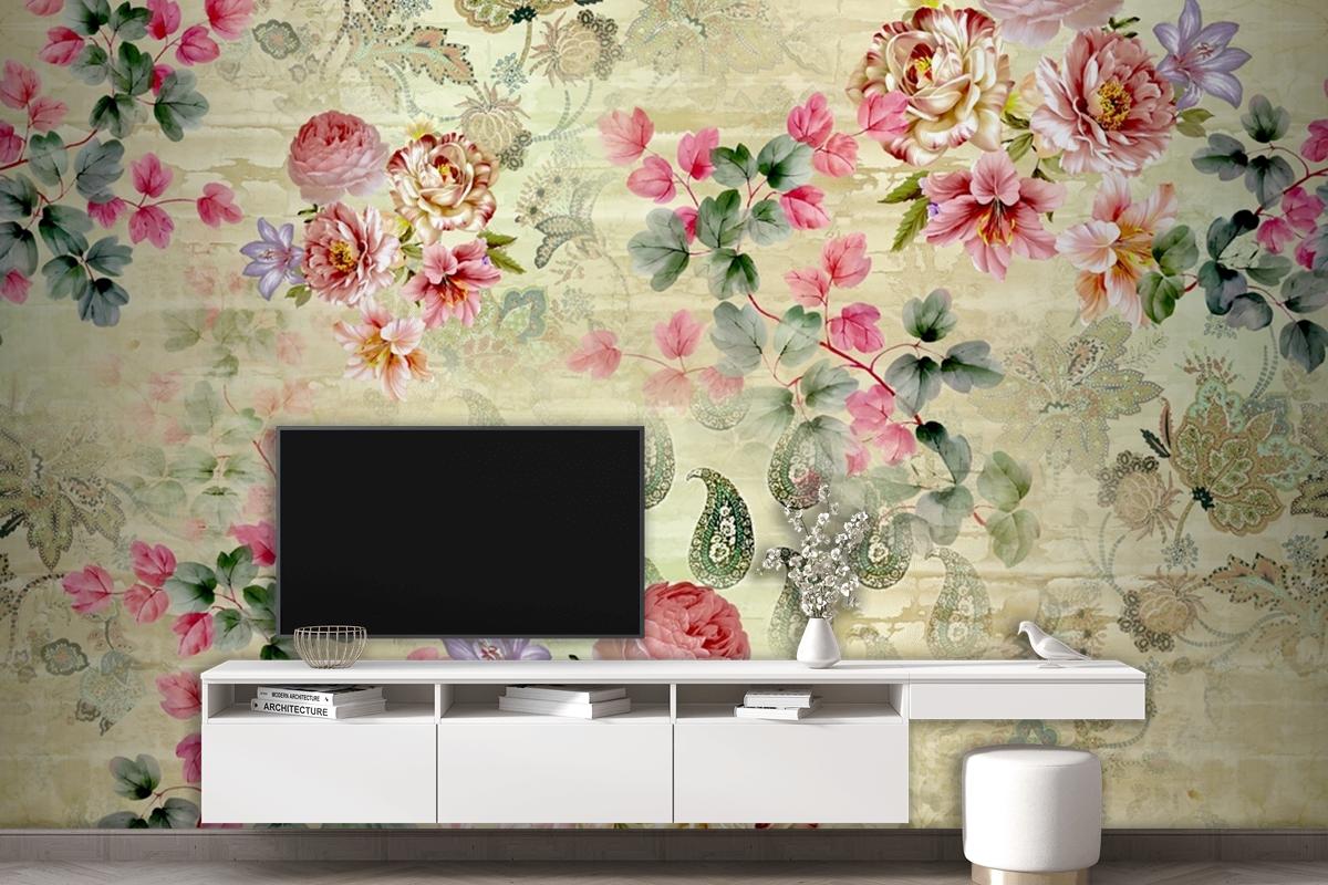 Beautiful Floral Pattern Wallpaper Mural