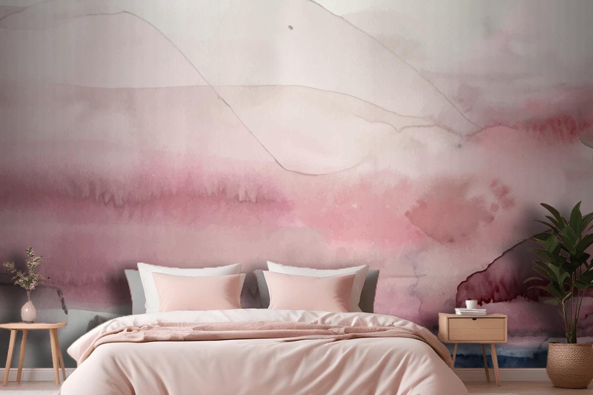 Soft Watercolor Splash Stain Background Bedroom Wallpaper Mural