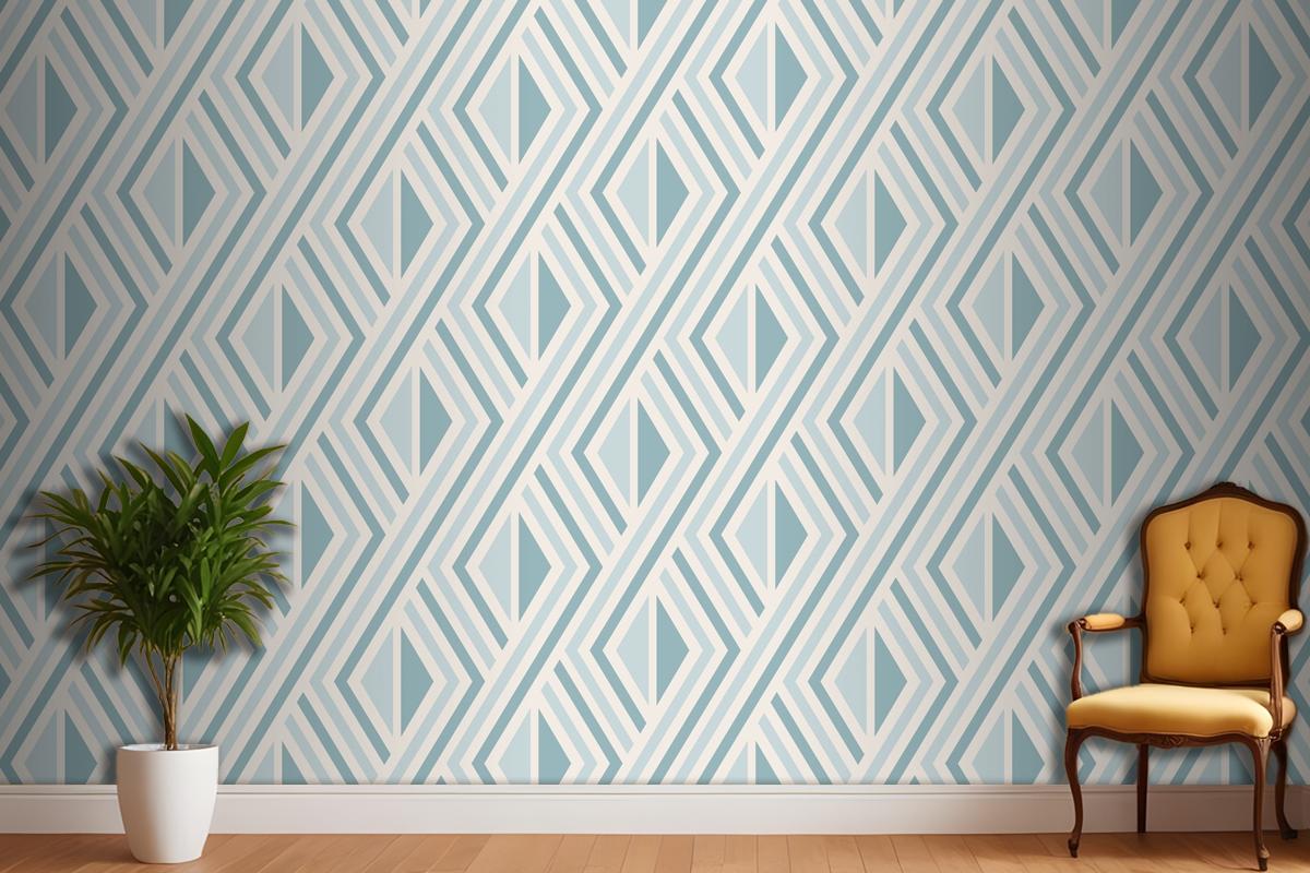 Flat Design Nordic Pattern Living Room Wallpaper Mural