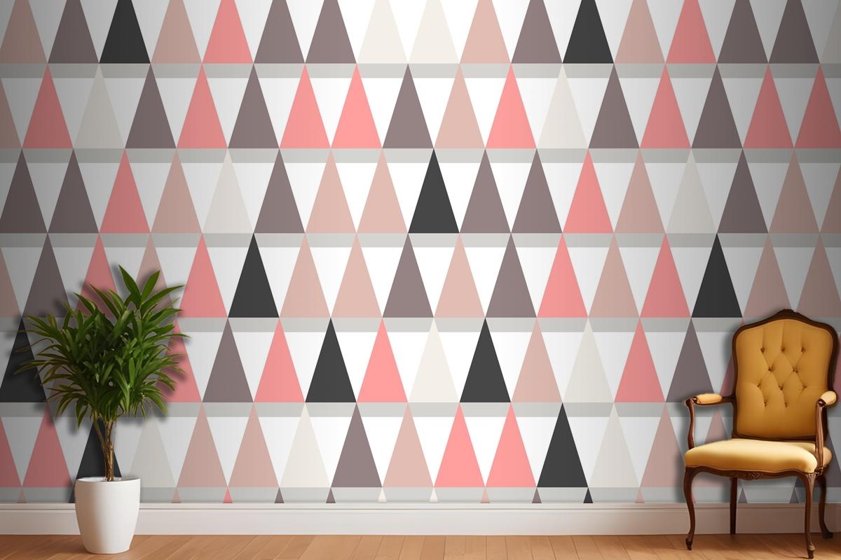 Flat Scandinavian Design Pattern Living Room Wallpaper Mural