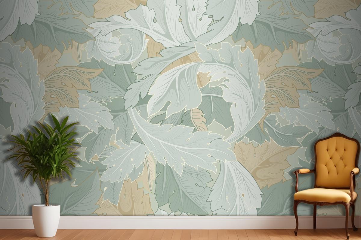 Flower Pattern Living Room Living Room Wallpaper Mural