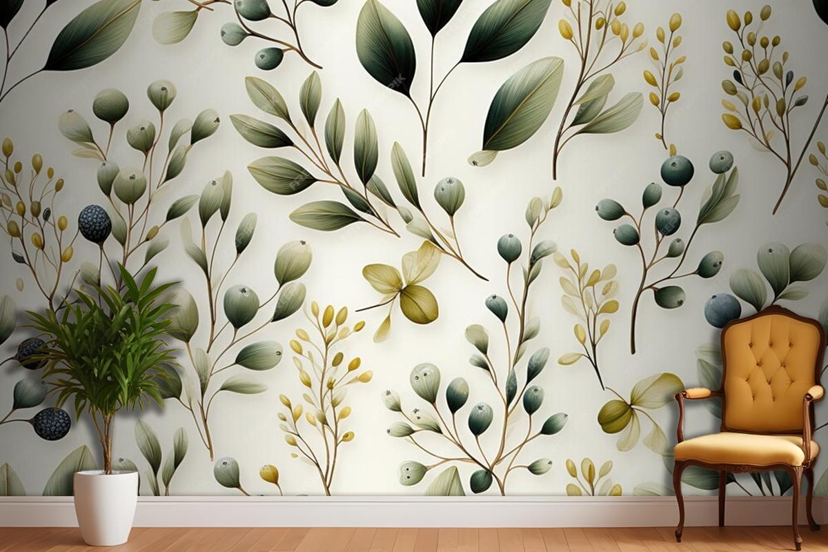 Simple Christmas Seamless Pattern Living Room Wallpaper Mural