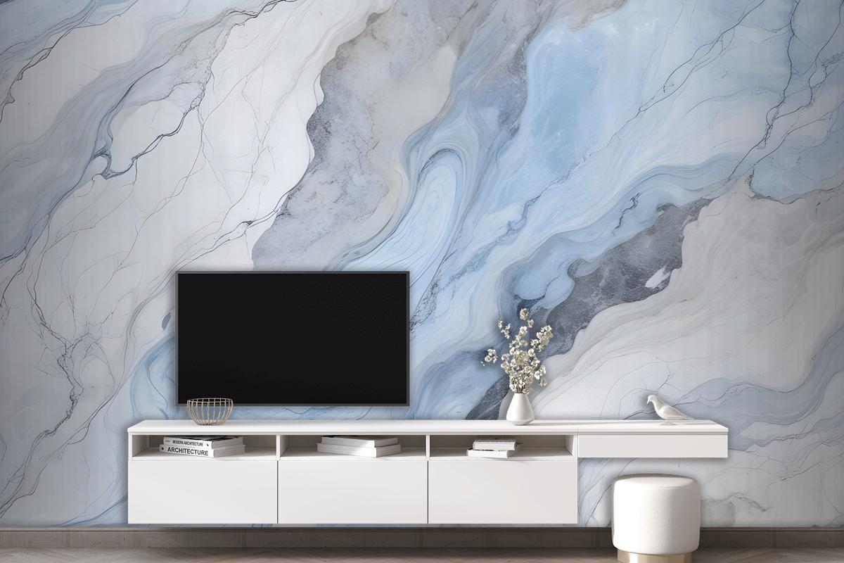 Blue Marble Art Wallpaper Mural