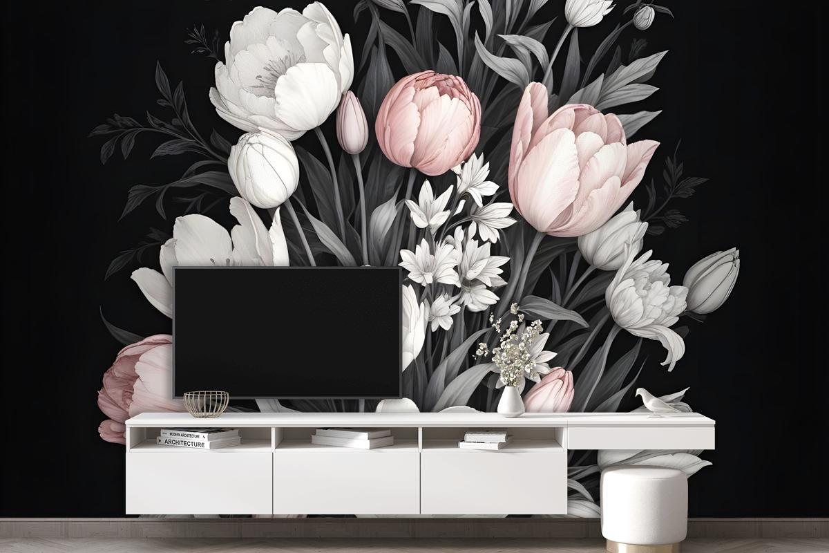 Dutch Floral Bouqet Bedroom Wallpaper Mural