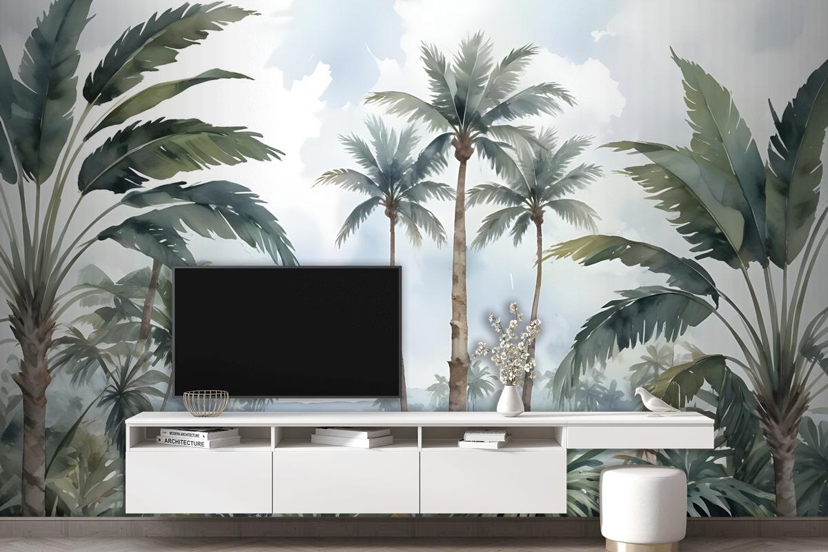 Exotic Forest On Seaside Wallpaper Mural