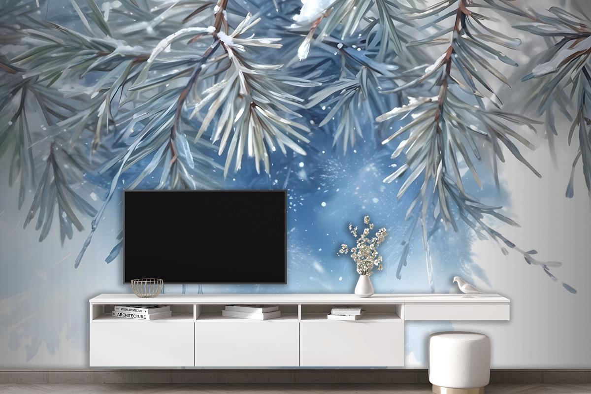 Nordic Style Tropical Leaves Wallpaper Mural