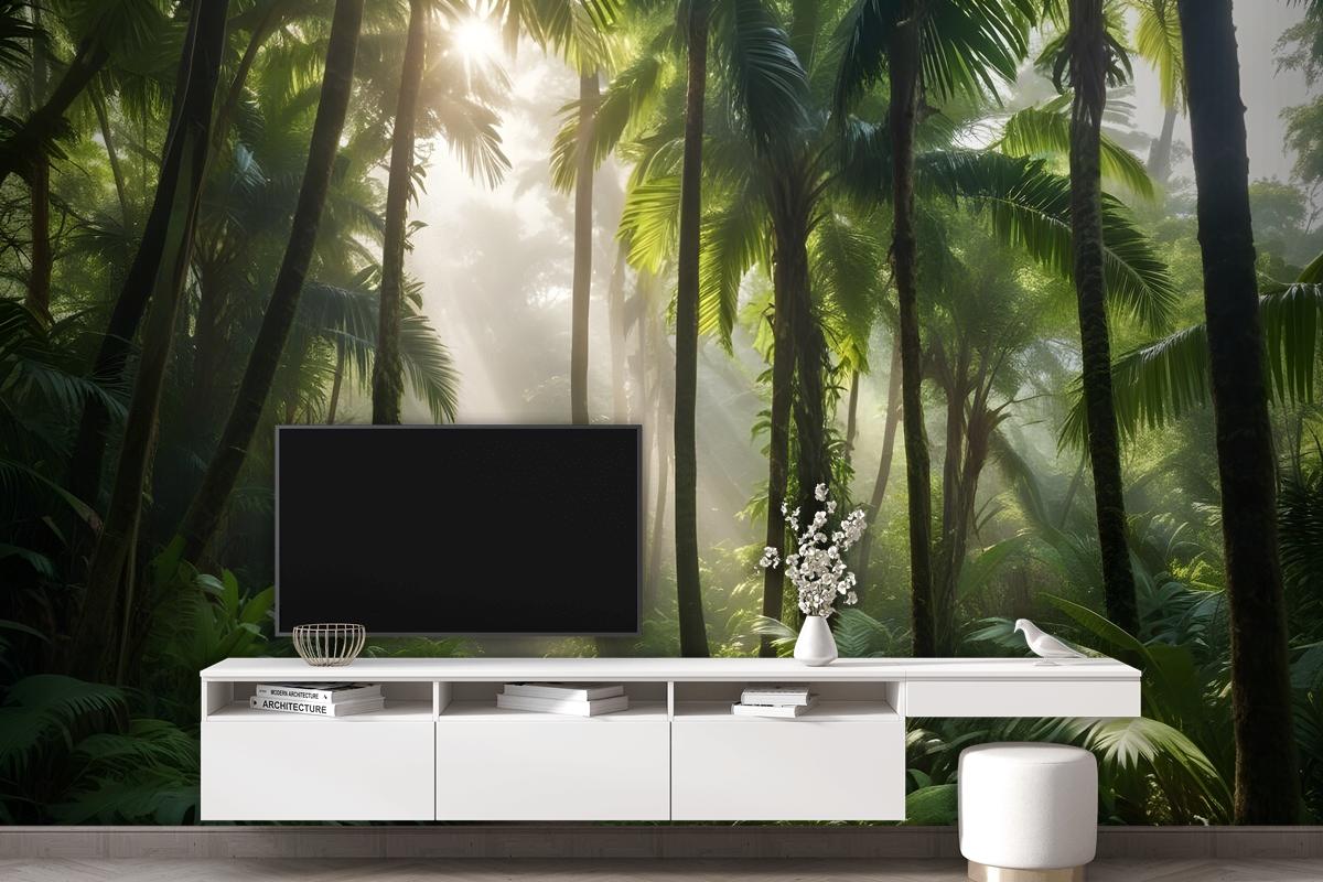 Tropical Forest Jungle Scenery Wallpaper Mural