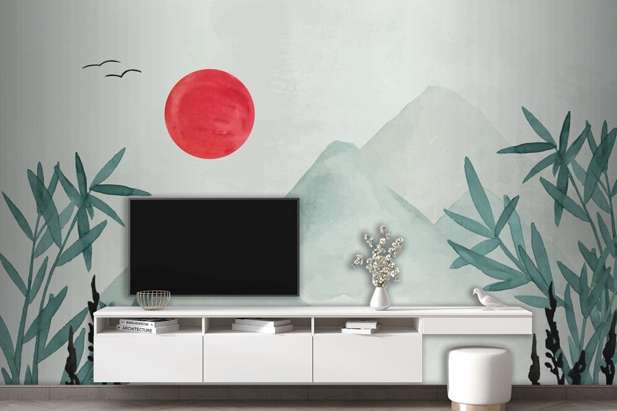Watercolor Chinese Style Wallpaper Mural