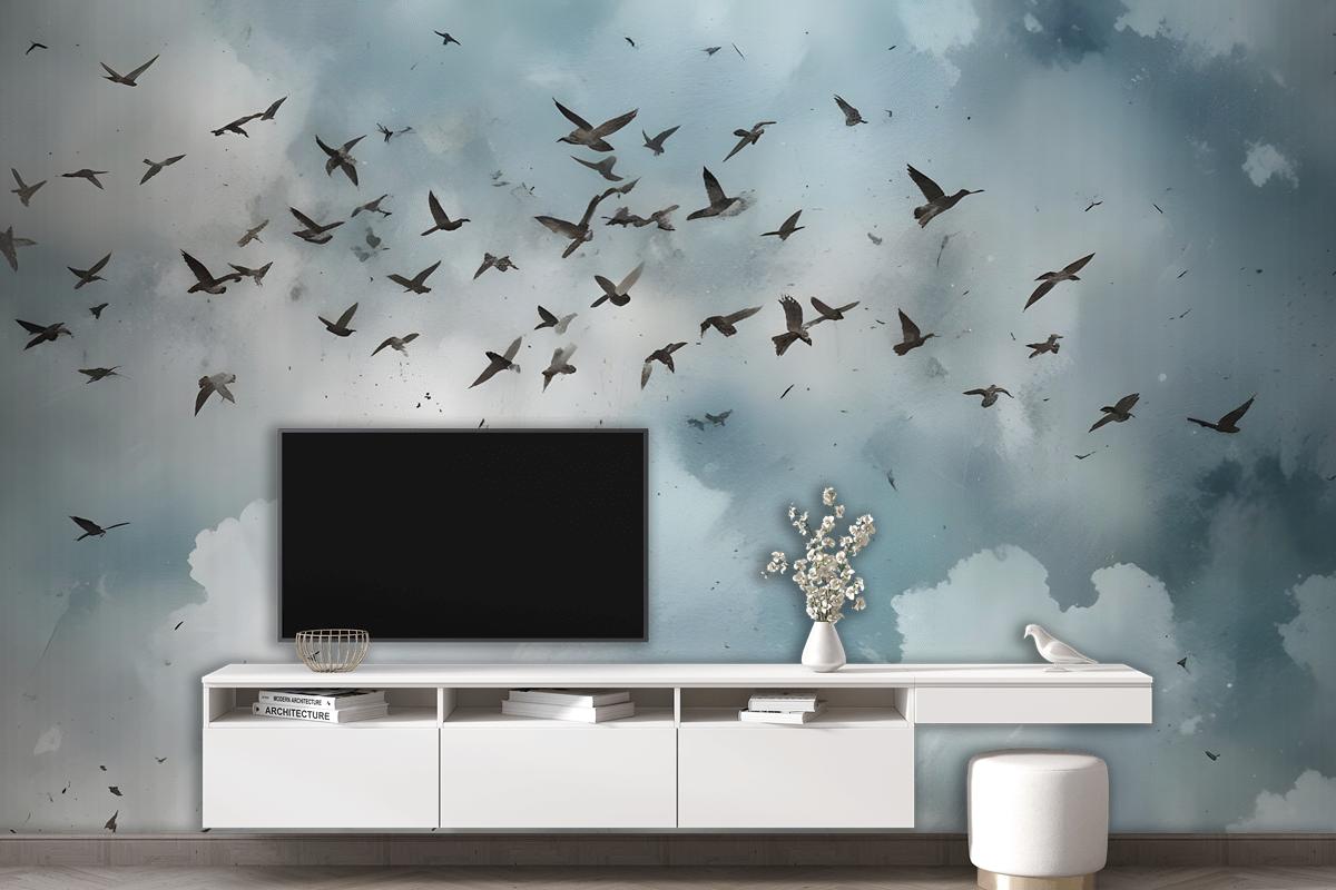 Watercolor Splash Art Wallpaper Mural