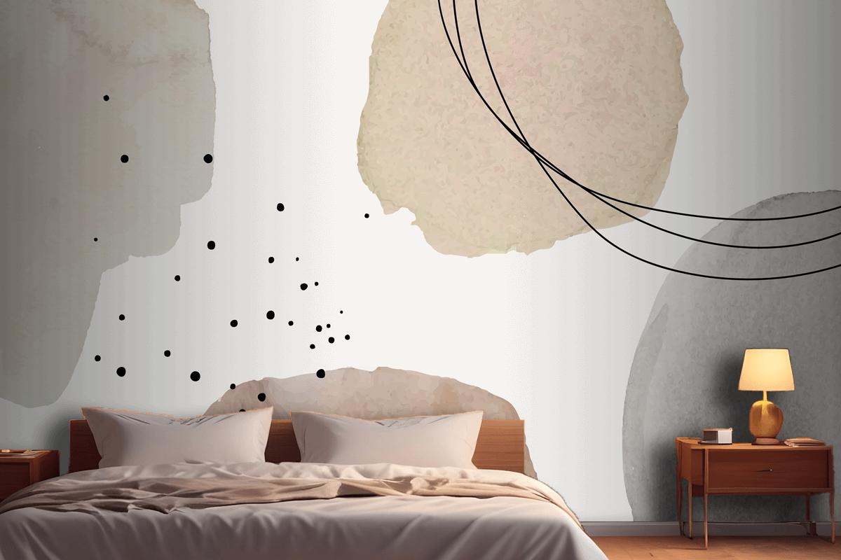 Abstract Background In Brown Watercolor Wallpaper Mural