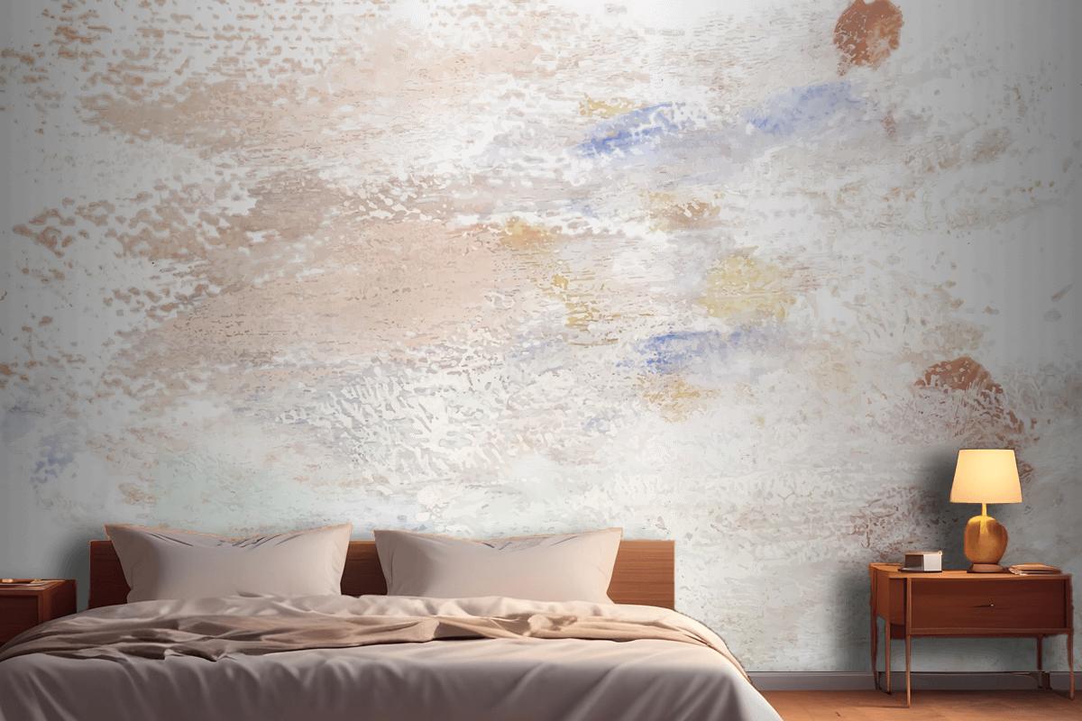 Earth Tone Paint On A Canvas Bedroom Wallpaper Mural
