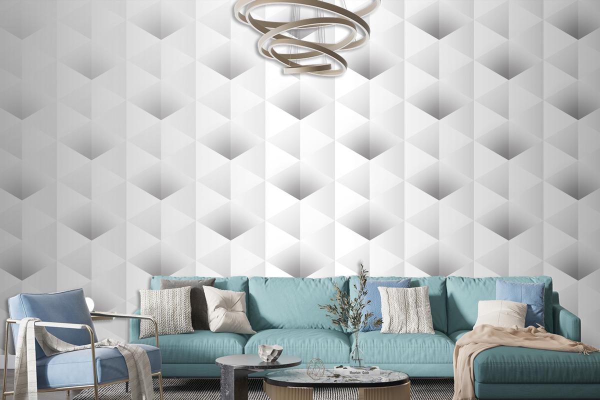 Abstract 3D Paper Style Living Room Wallpaper Mural