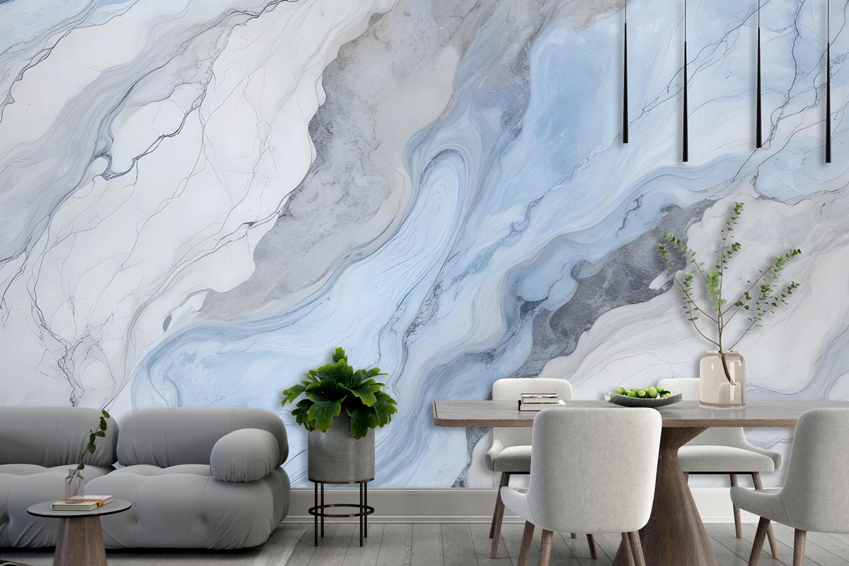 Blue Marble Art Wallpaper Mural
