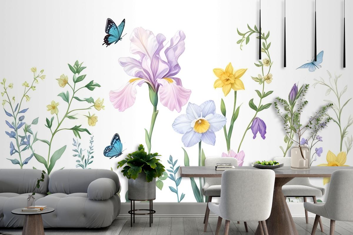 Colorful Flower Garden Bedroom Wallpaper Mural