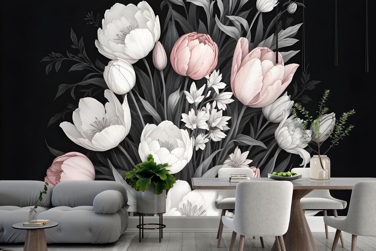 Dutch Floral Bouqet Bedroom Wallpaper Mural