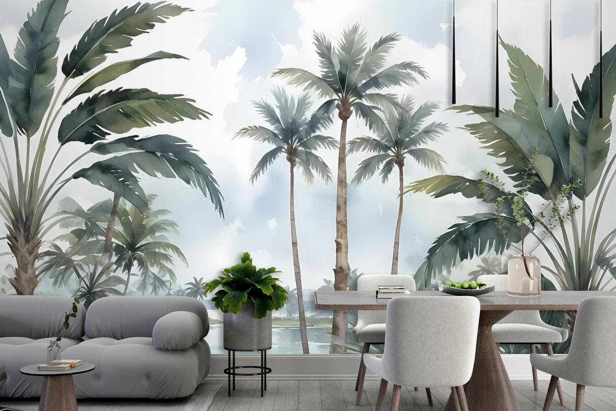 Exotic Forest On Seaside Wallpaper Mural