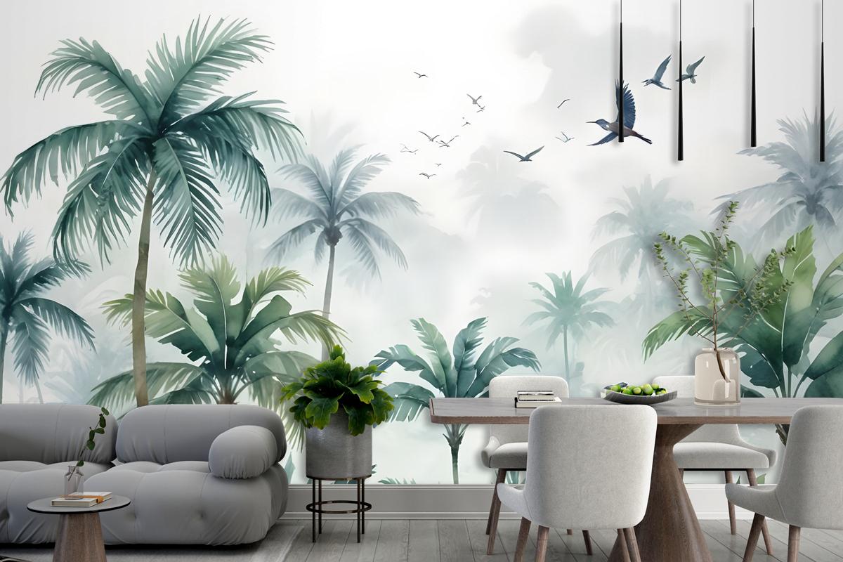 Green Tropical Forest Wallpaper Mural