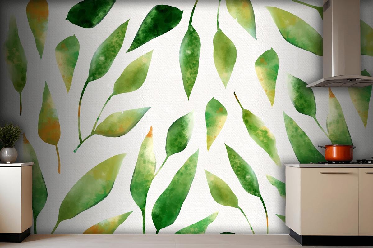 Hand Painted Watercolor Nature Wallpaper Mural