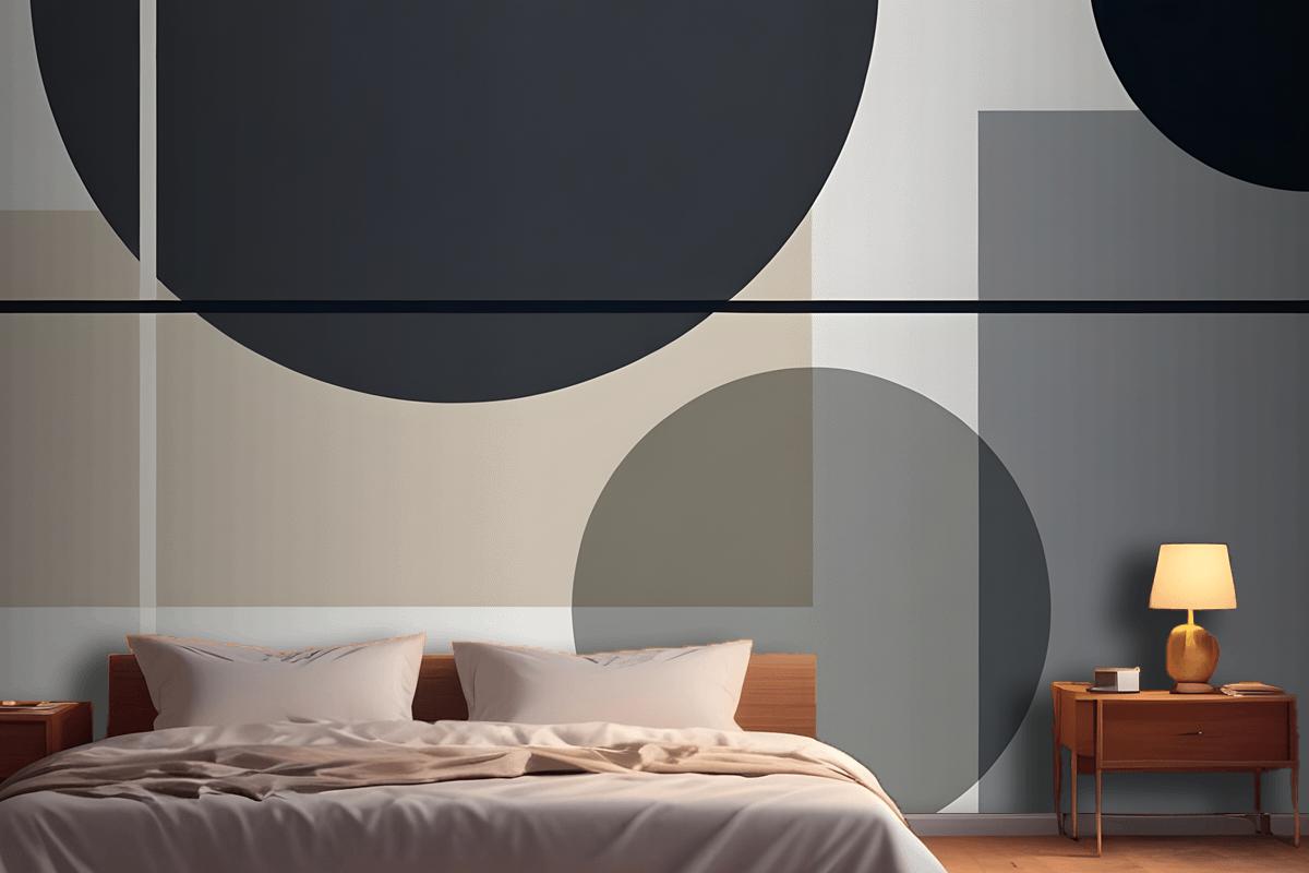 Mid Century Modern Abstract Geometric Wallpaper Mural