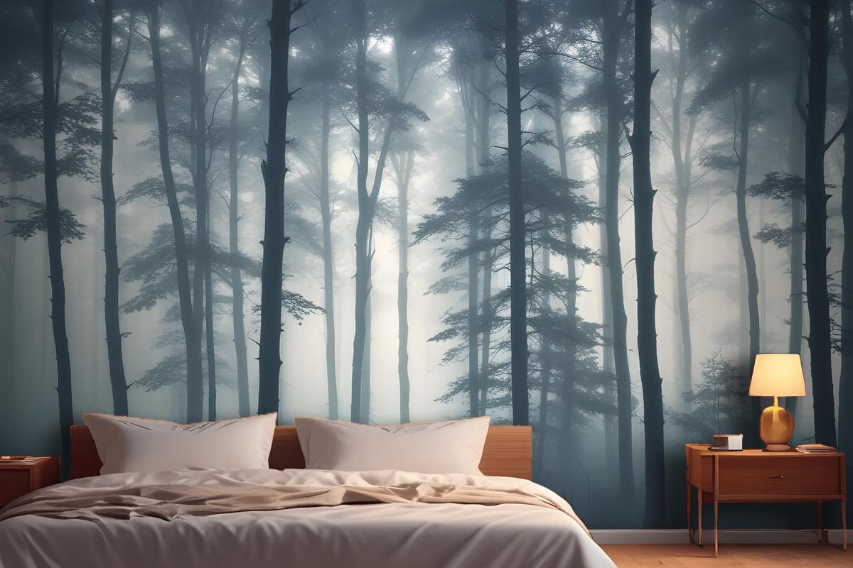 Sea Of Trees Forest Wallpaper Mural