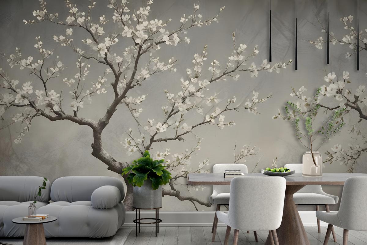 Vintage Dark Blossom Wallpaper Mural
