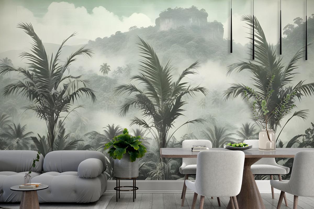 Vintage Tropical Forest Wallpaper Mural