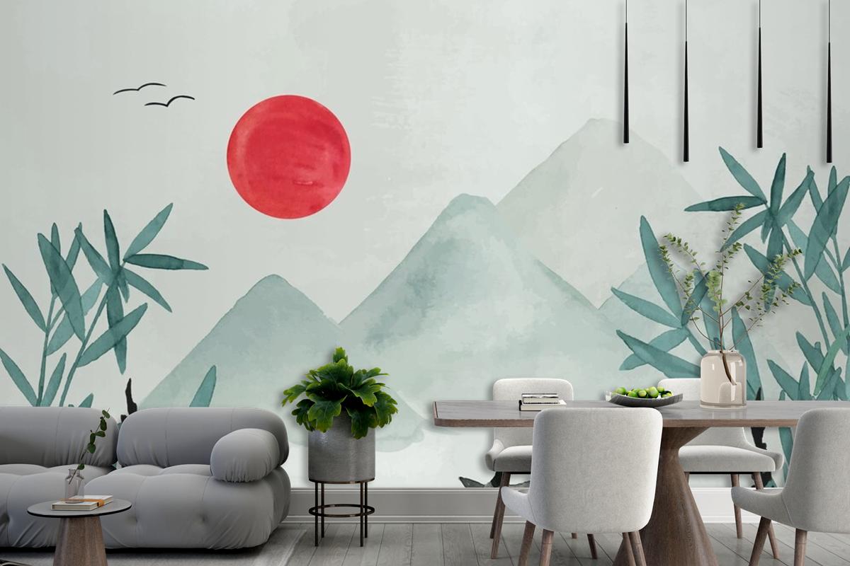 Watercolor Chinese Style Wallpaper Mural