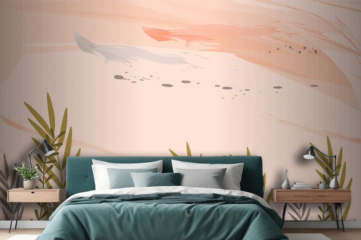Watercolor Colorful Floral Background Bedroom Wallpaper Mural