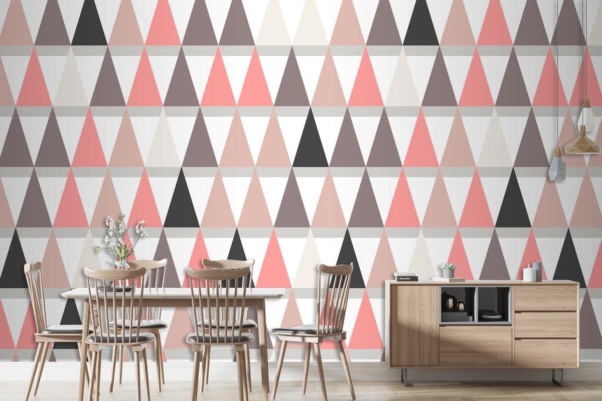 Flat Scandinavian Design Pattern Living Room Wallpaper Mural