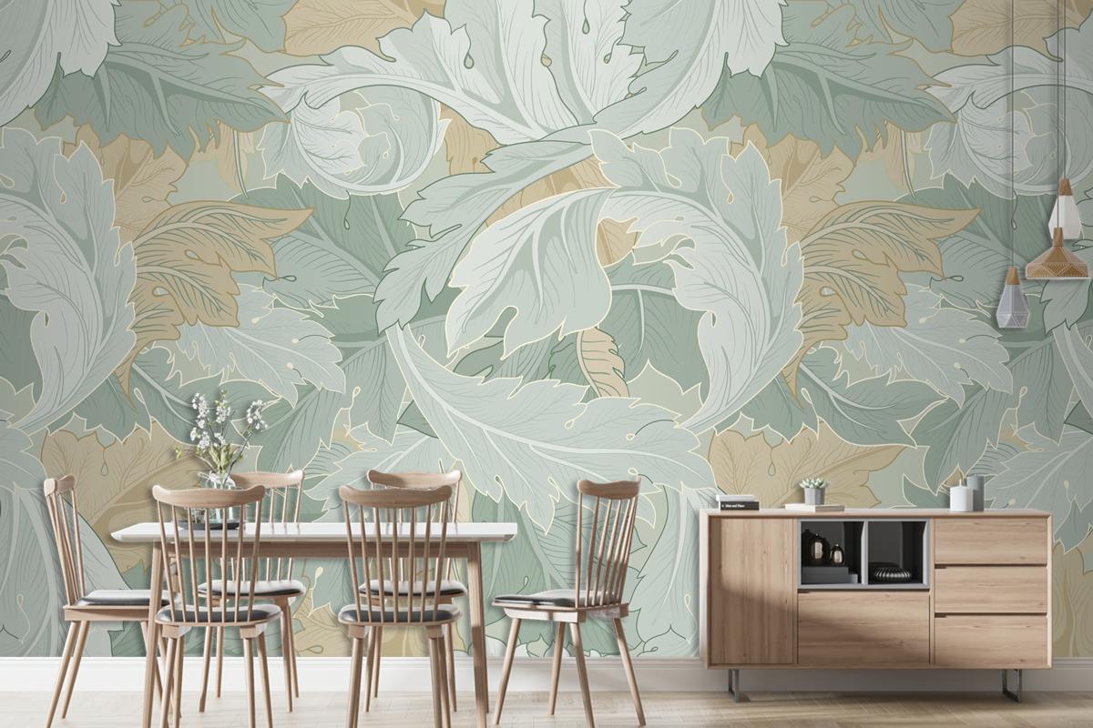 Flower Pattern Living Room Living Room Wallpaper Mural