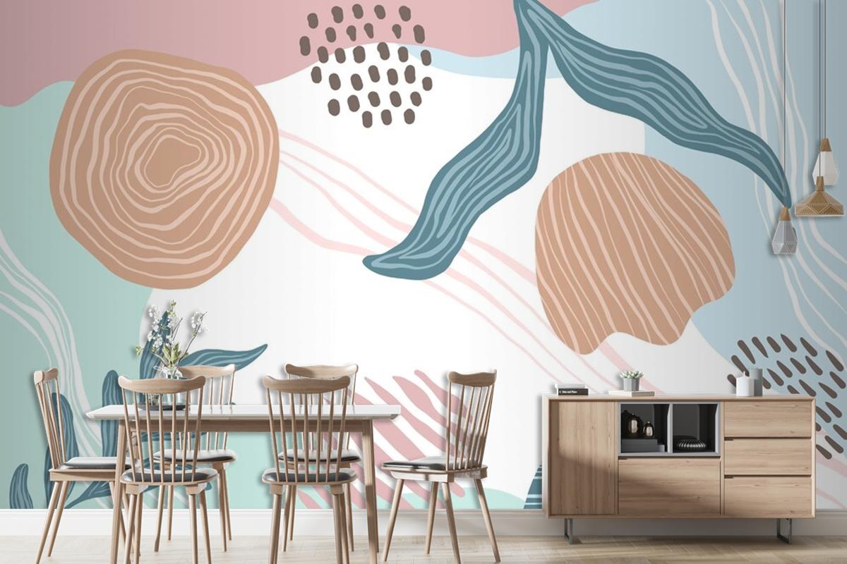 Hand Drawn Abstract Doodle Background Living Room Wallpaper Mural