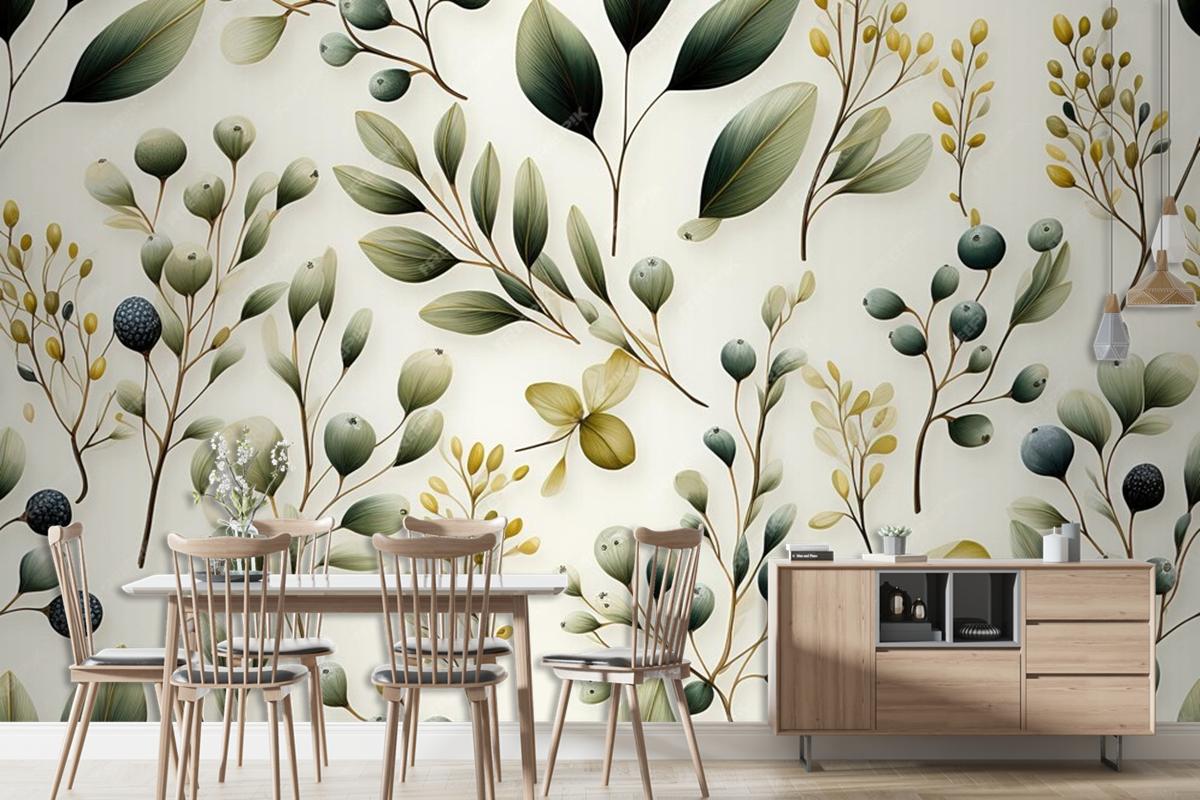 Simple Christmas Seamless Pattern Living Room Wallpaper Mural