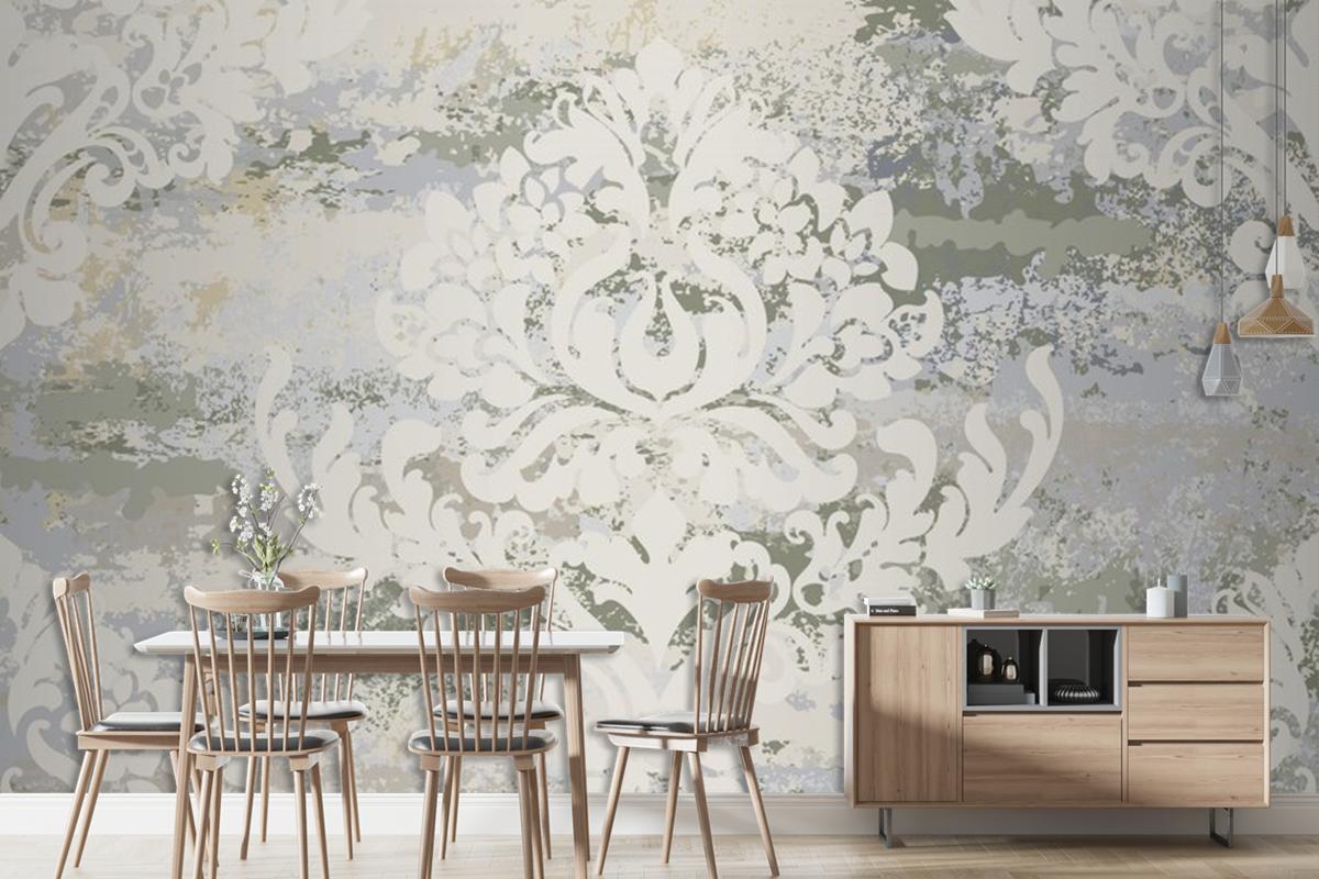 Vintage Ornament Seamless Pattern Living Room Wallpaper