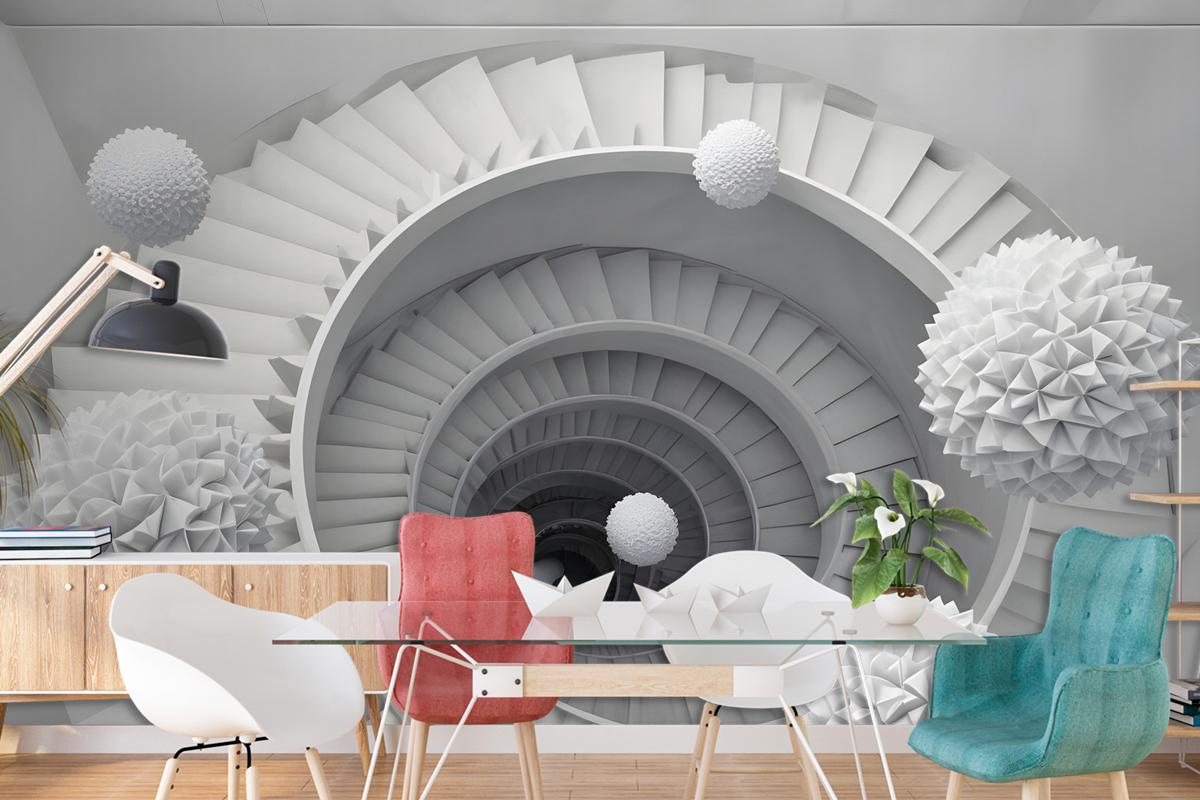 Abstract Fractal With Staircase Wallpaper Mural