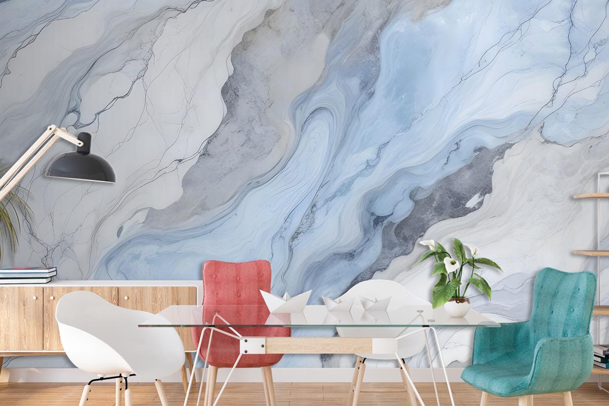 Blue Marble Art Wallpaper Mural