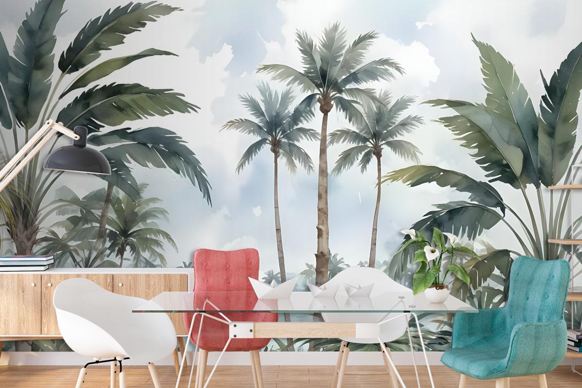 Exotic Forest On Seaside Wallpaper Mural