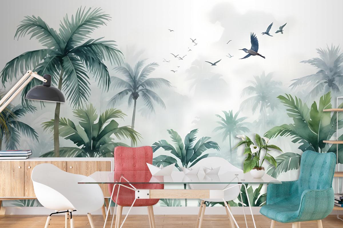 Green Tropical Forest Wallpaper Mural