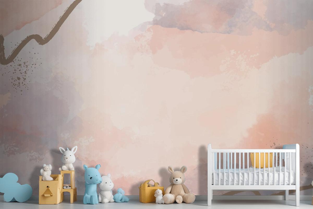 Hand Painted Abstract Background In Watercolor Wallpaper Mural