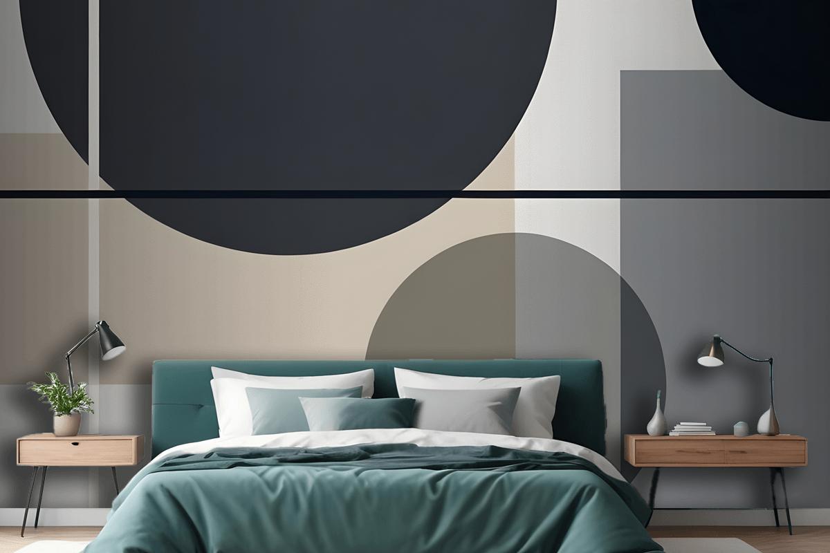 Mid Century Modern Abstract Geometric Wallpaper Mural