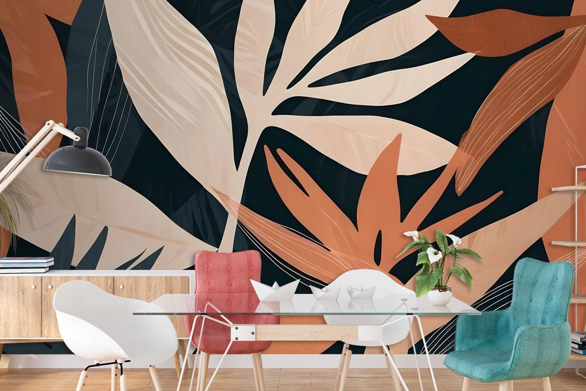 Tropical Foliage Leaves Art Wallpaper Mural