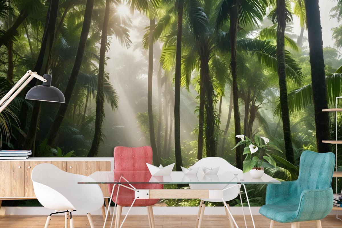 Tropical Forest Jungle Scenery Wallpaper Mural