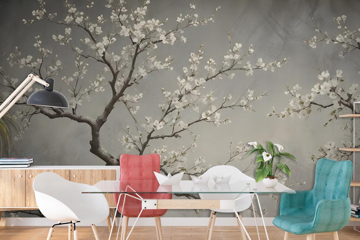 Vintage Dark Blossom Wallpaper Mural