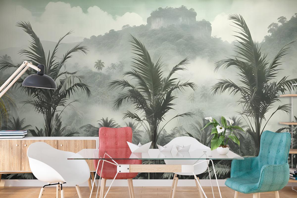 Vintage Tropical Forest Wallpaper Mural